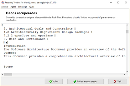 Exportando as informacoes para o Microsoft Word ou salvando-as em um arquivo texto