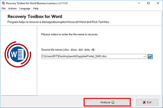 analyze word documents