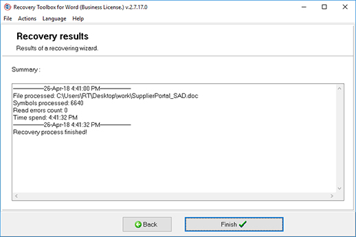 how to open a recovered word file